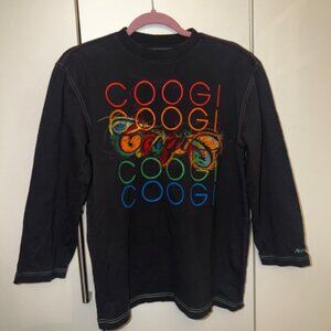 Rare Coogi Shirt, Black, Embroidered Size S/M, Men, Unisex